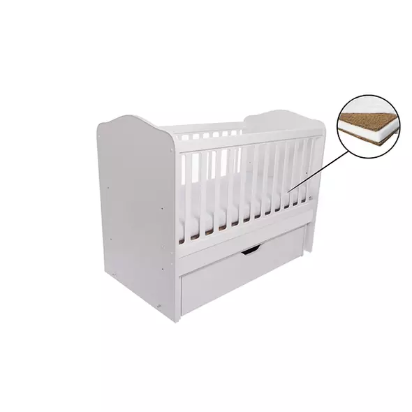 Masa de fotbal din lemn 60 x 120 x 78 cm Ecotoys XXL - Alb