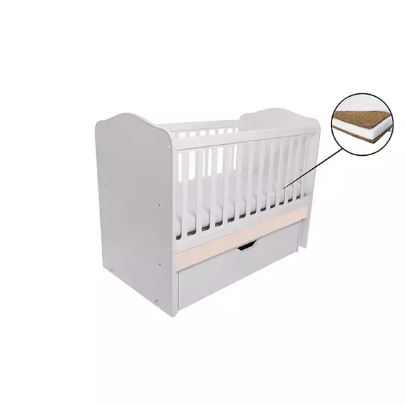 Masa de fotbal din lemn 60 x 120 x 78 cm Ecotoys XXL - Alb