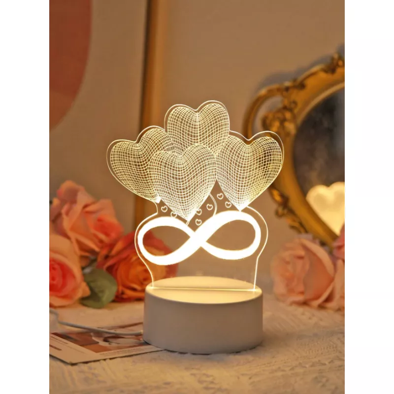 Lampa Decorativa 3D Inima-Infinit - 00503