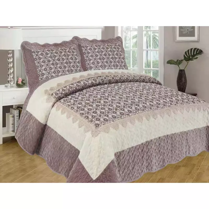 Set Cuvertura Pat Catifea – LJ216 Inovius imagine 2022 by aka-home.ro
