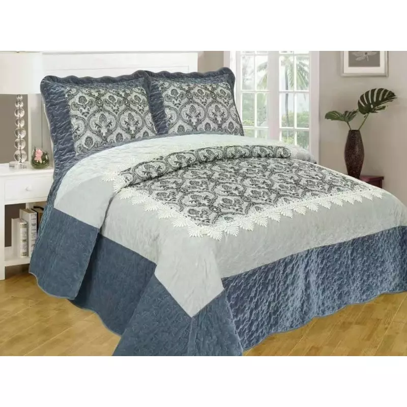 Set Cuvertura Pat Catifea – LJ210 Inovius imagine 2022 by aka-home.ro