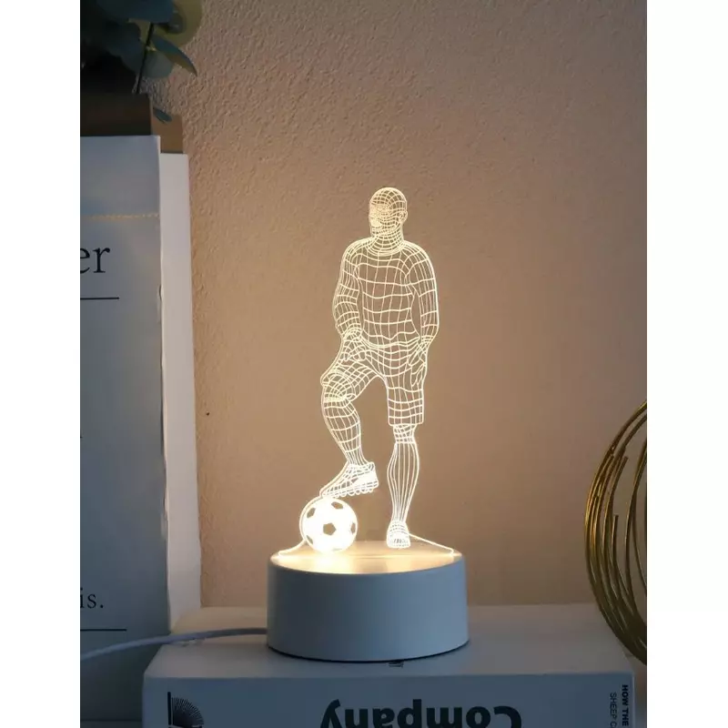 Poze Lampa Decorativa 3D Fotbalist - 10x21cm lenjerii-calitate.ro/