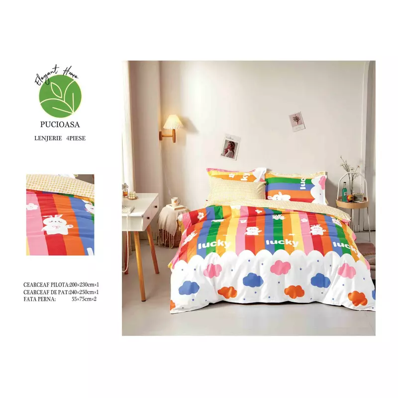 Lenjerie de pat Bumbac Satinat – SIPRA50-563 Lenjerii imagine 2022 by aka-home.ro